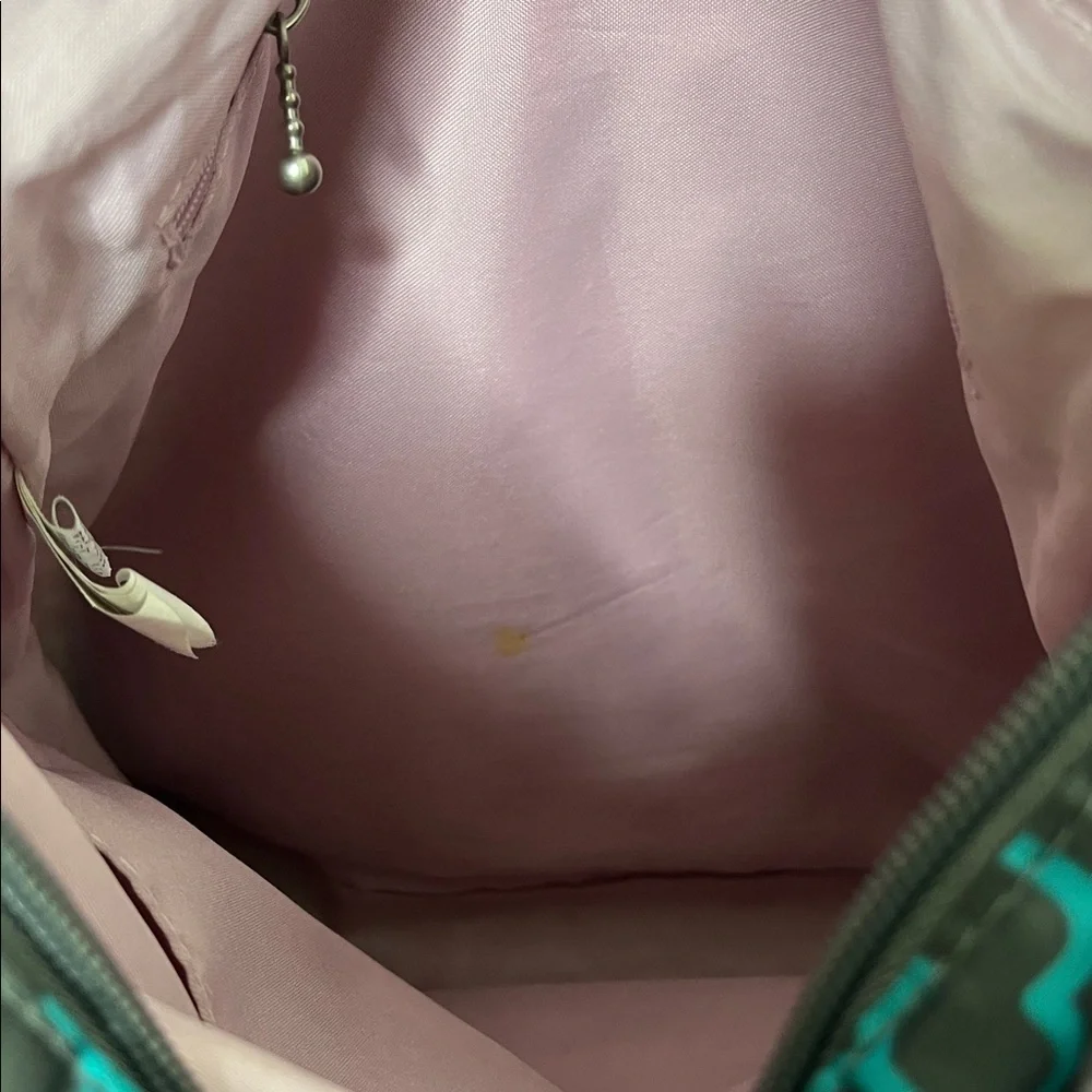 Baggallini Grey Teal Star Crossbody Travel Bag BLEMISH